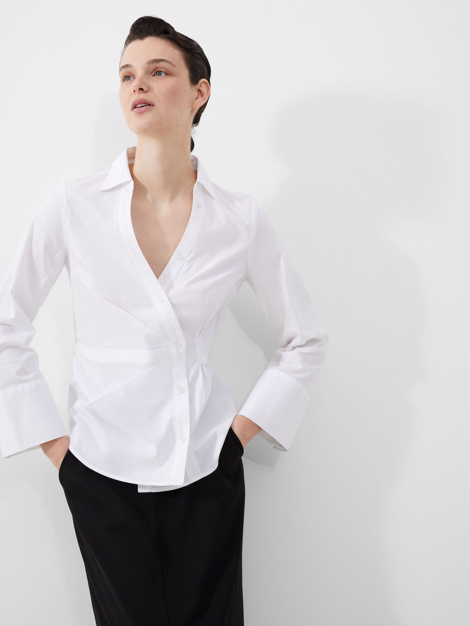 72WDE10_1007-scaled-1-1.jpg Isabelle Poplin Aysmmetric Shirt - Image 1